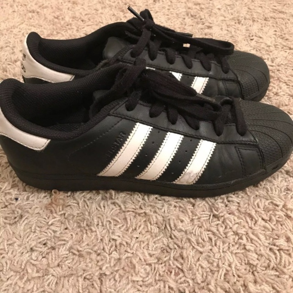 Black adidas Superstars